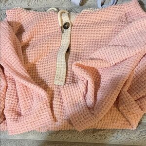 Pink Waffle Knit Sweater
